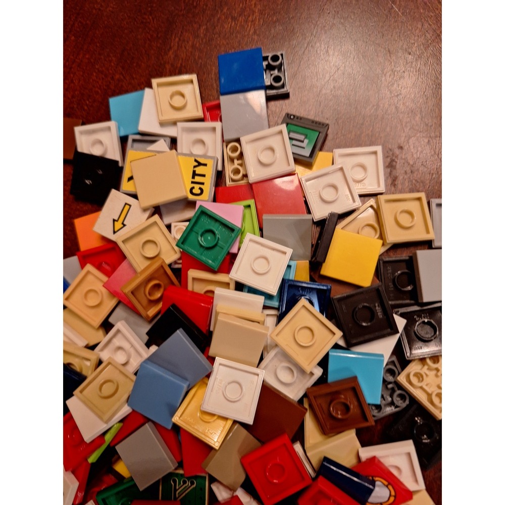 LEGO 2x2 Flat Tile Bulk Lot Assorted Colors Printed Pieces Specialty Parts 4 oz - Picture 9 of 9